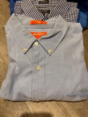 Joe Fresh XL Men's Light Blue Oxford Button-Down Dress Shirt